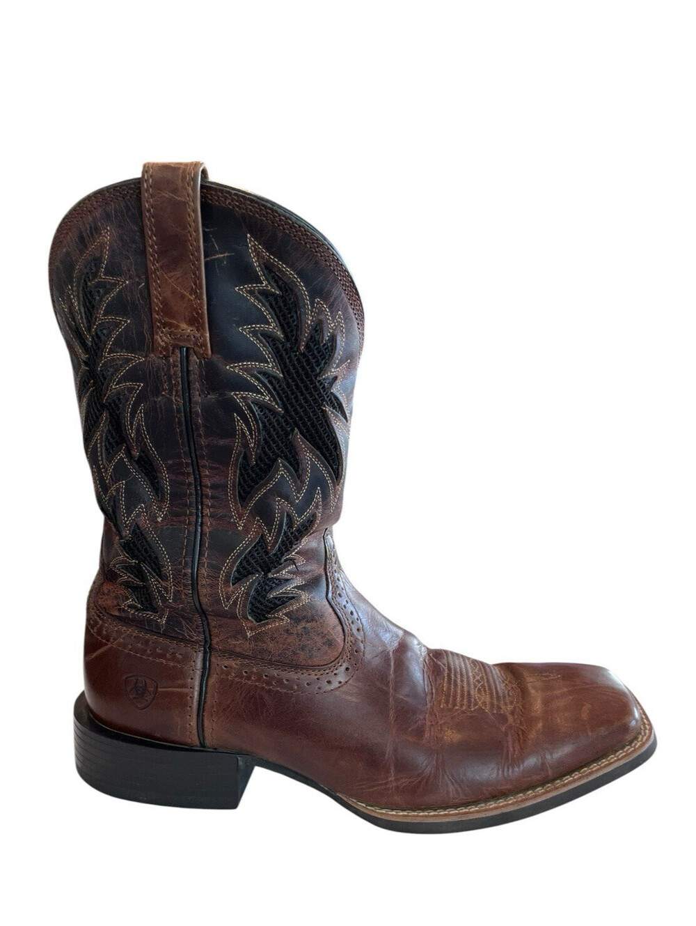 Ariat Western Boots Mens Sz 10.5D Sport VentTek Square Toe Brown Cowboy 3097.5